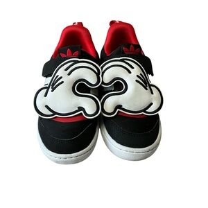 Adidas x Disney Mickey Mouse Kids Sneakers | Size 8K | Black/Red | Mickey Glove